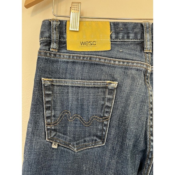 Men's WESC 366 Rinse Stretch Slim Cotton 5-Pocket Blue Jeans Sz 29 Selvedge - Picture 6 of 12